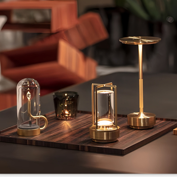 Galda lampa bāriem un kafejnīcām ar skandināvu atmosfēru, alumīnija korpuss, model JK-TD52, 5V, līdz 5W