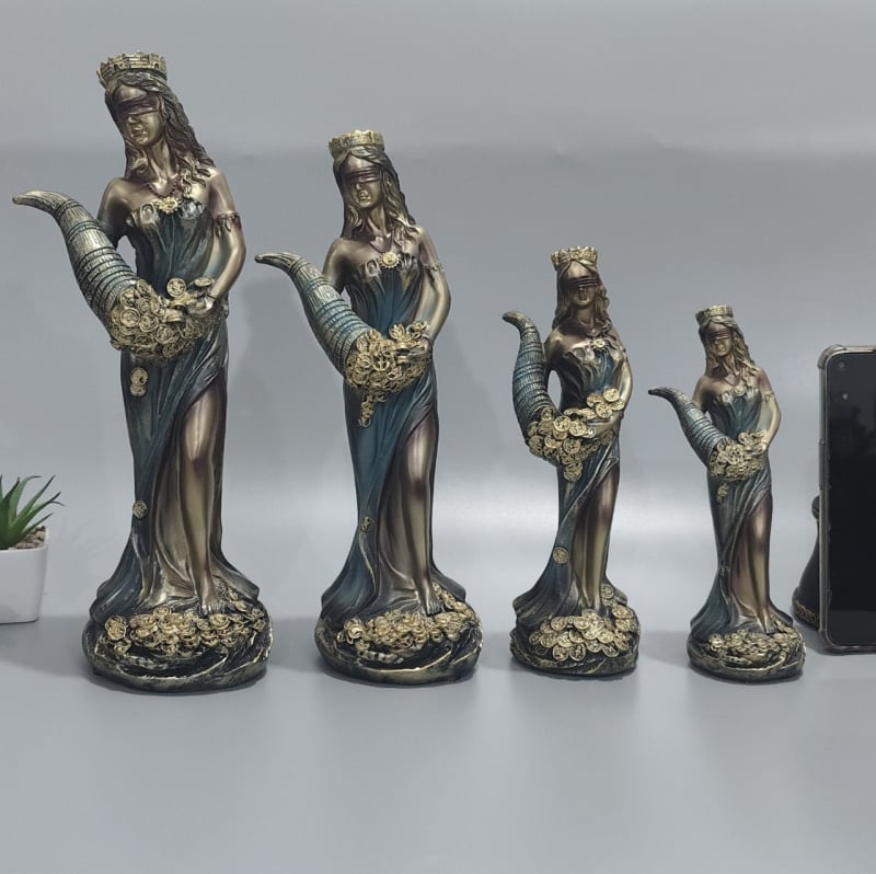 Figura boginje bogatstva – metalna figura, kartonska ambalaža, kategorija: osoba, nije poklon