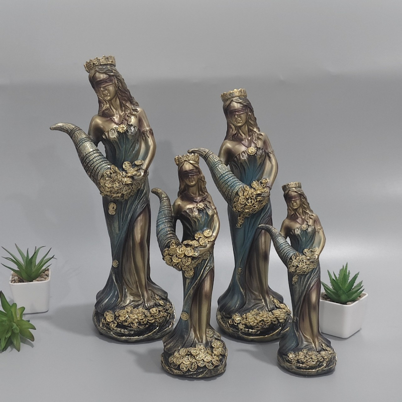 Figura boginje bogatstva – metalna figura, kartonska ambalaža, kategorija: osoba, nije poklon