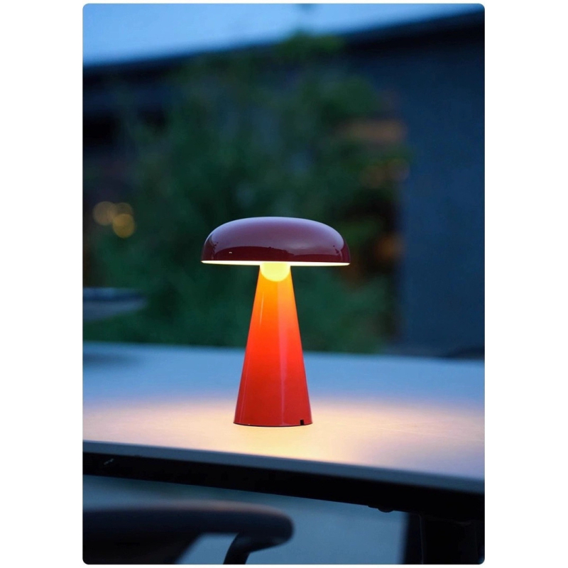 Galdlampa ar sēņu formu, USB uzlādes atmosfēras nakts gaisma, modelis Xy36, plastmasas turētājs, mūsdienīgs minimālisma stils