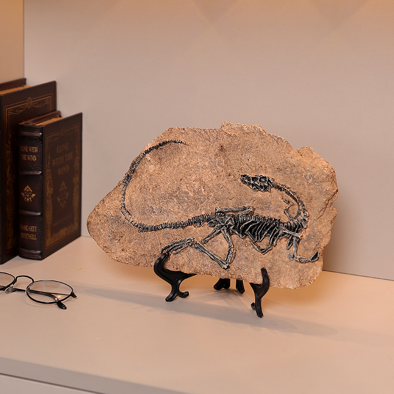 Скулптура от смола динозавър фосил – Тиранозавър Рекс, модерен арт декор, готов за подарък за рожден ден или завършване