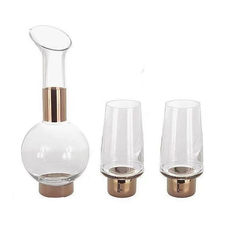 Σετ κρασιού Qi Xian Glass — γυάλινο, Σκανδιναβικό στυλ, 3 τεμάχια