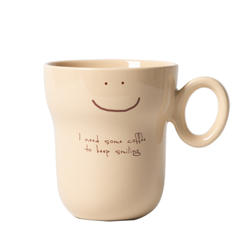 Deli κεραμική κούπα καφέ με καρτούν μοτίβο, εκτυπωμένο λογότυπο, δυνατή εξατομίκευση