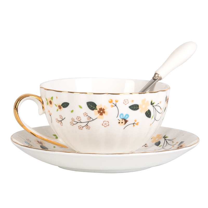 Σετ κούπας καφέ από πορσελάνη και πιατάκι, σε αγροτικό-αμερικανο-ευρωπαϊκό στυλ; Μάρκα Deli Ceramics; Βάρος κάτω από 0,5 kg; Συσκευασία: κουτί δώρου