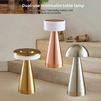 LED įkrovimo baro stalo lemputė su USB naktiniu apšvietimu, plieninis laikiklis, lengvas prabanga stilius, modelis Large Dumbbell, ≤36V, CE sertifikatas