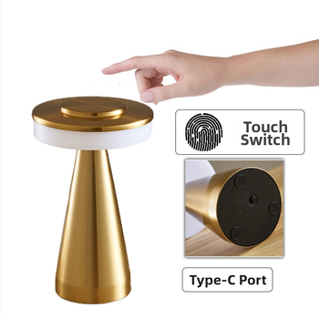 LED įkrovimo baro stalo lemputė su USB naktiniu apšvietimu, plieninis laikiklis, lengvas prabanga stilius, modelis Large Dumbbell, ≤36V, CE sertifikatas