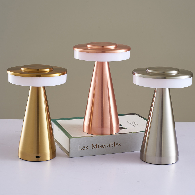 LED įkrovimo baro stalo lemputė su USB naktiniu apšvietimu, plieninis laikiklis, lengvas prabanga stilius, modelis Large Dumbbell, ≤36V, CE sertifikatas