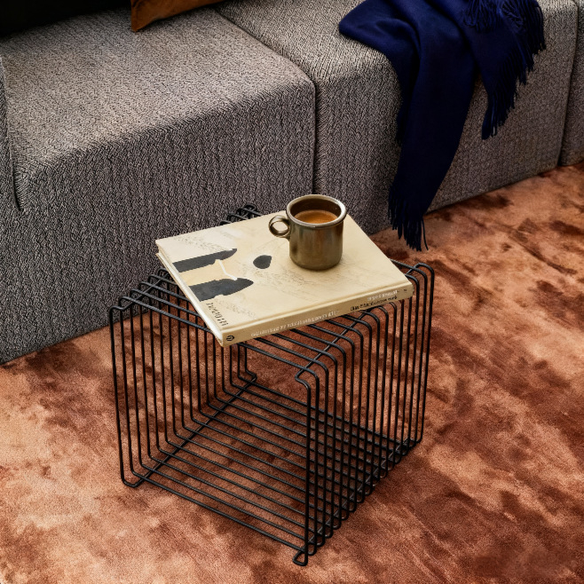 Метална странична масичка със 1 чекмедже, прост и модерен стил, модел 15061