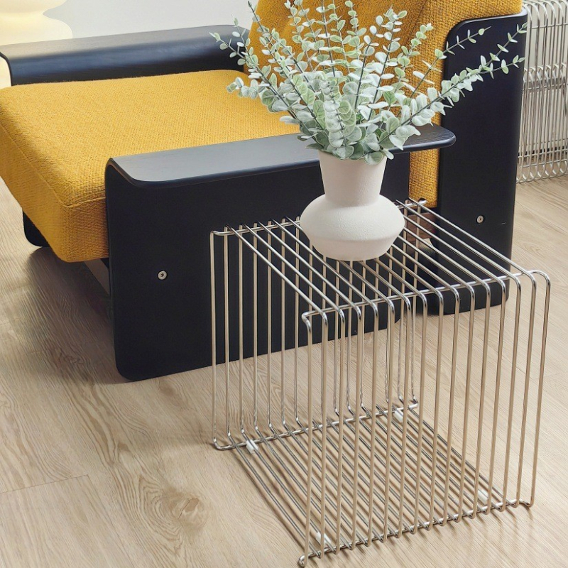 Метална странична масичка със 1 чекмедже, прост и модерен стил, модел 15061