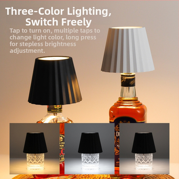 LED juostelės ambijentinė stalinė lemputė — 220V, plastikinis lempos laikiklis, modelis BZTD-202, CE sertifikatas