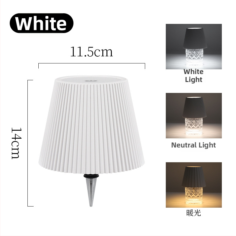 LED juostelės ambijentinė stalinė lemputė — 220V, plastikinis lempos laikiklis, modelis BZTD-202, CE sertifikatas