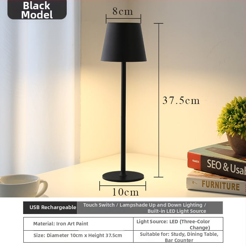 Stalo lempa su aukštomis kojomis, metaliniu pagrindu, šiuolaikinis minimalistinis stilius, įtampa iki 36V, modelis: stalo lempa su apvaliu pagrindu