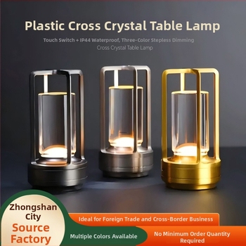 Yuelin Bg6004 krištolinė kryžiaus stalinė lempa, metalo laikiklis, prabangus stilius, įtampa ≤36V