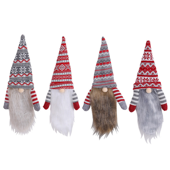 Плетено покривало за бутилка вино с безлико Дядо Коледа от Cangyan, подходящо за коледна декорация