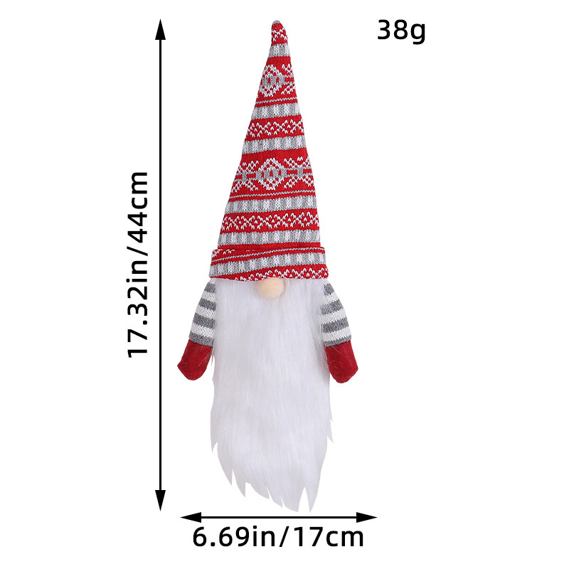 Плетено покривало за бутилка вино с безлико Дядо Коледа от Cangyan, подходящо за коледна декорация