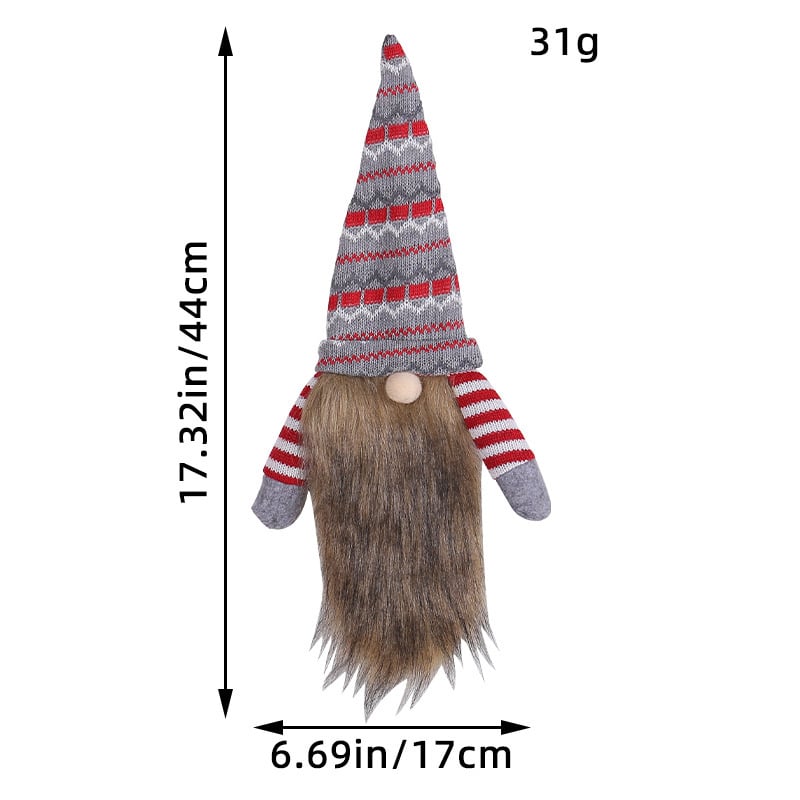 Плетено покривало за бутилка вино с безлико Дядо Коледа от Cangyan, подходящо за коледна декорация