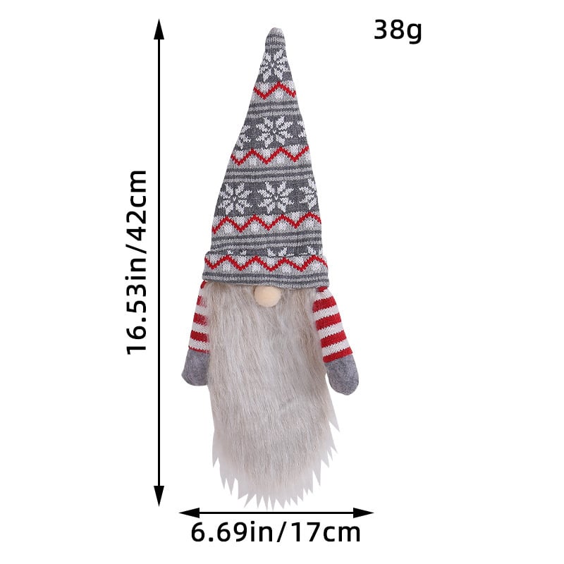 Плетено покривало за бутилка вино с безлико Дядо Коледа от Cangyan, подходящо за коледна декорация