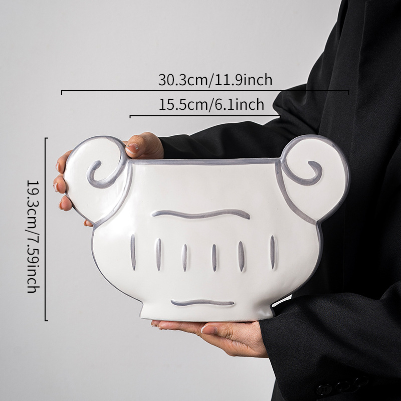 Κεραμικό βάζο λουλουδιών, χειροποίητο αισθητικός διακοσμητικός για σαλόνι και είσοδος; Υλικό: κεραμικά; Επιφάνεια: Άλλο; Μη εισαγόμενο; Δώρο: Όχι