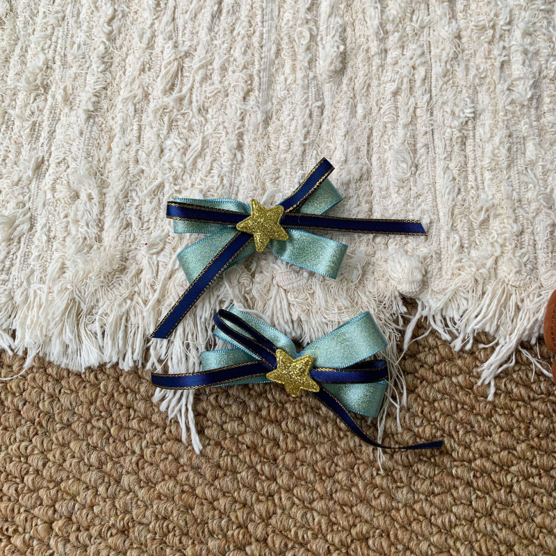 Juukseeklipsid ja juuksebandid tüdrukutele karikatuurilise küüliku politseinik motiiviga, kangas