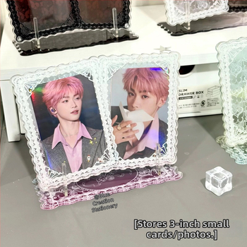 Akrila Polaroīd galda foto rāmis ar tauriņiem un ziediem, 0,5 cm biezums