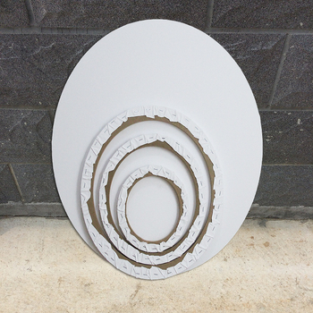 Ovāla eļļas gleznojuma rāmis ar 100% kokvilnas audeklu — tukšs audekls, smalka kokvilnas tekstūra