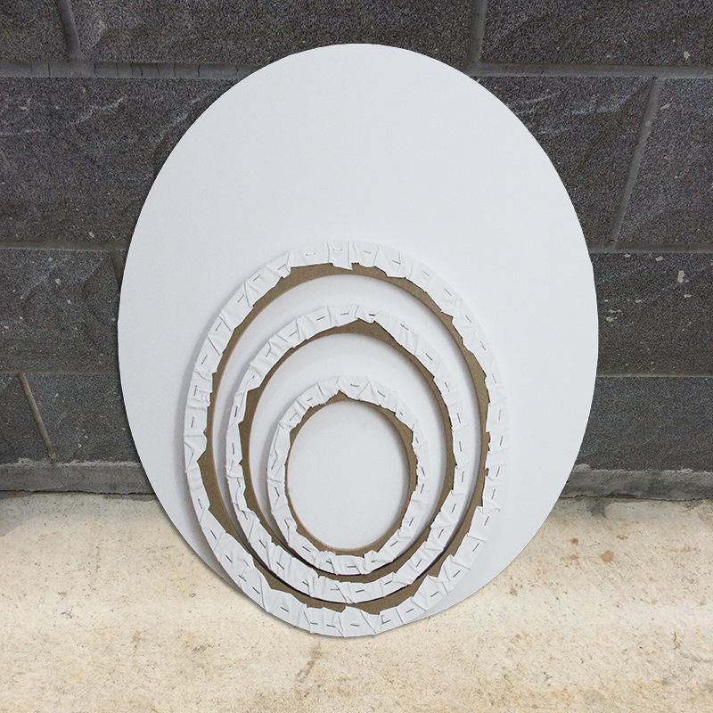 Ovāla eļļas gleznojuma rāmis ar 100% kokvilnas audeklu — tukšs audekls, smalka kokvilnas tekstūra