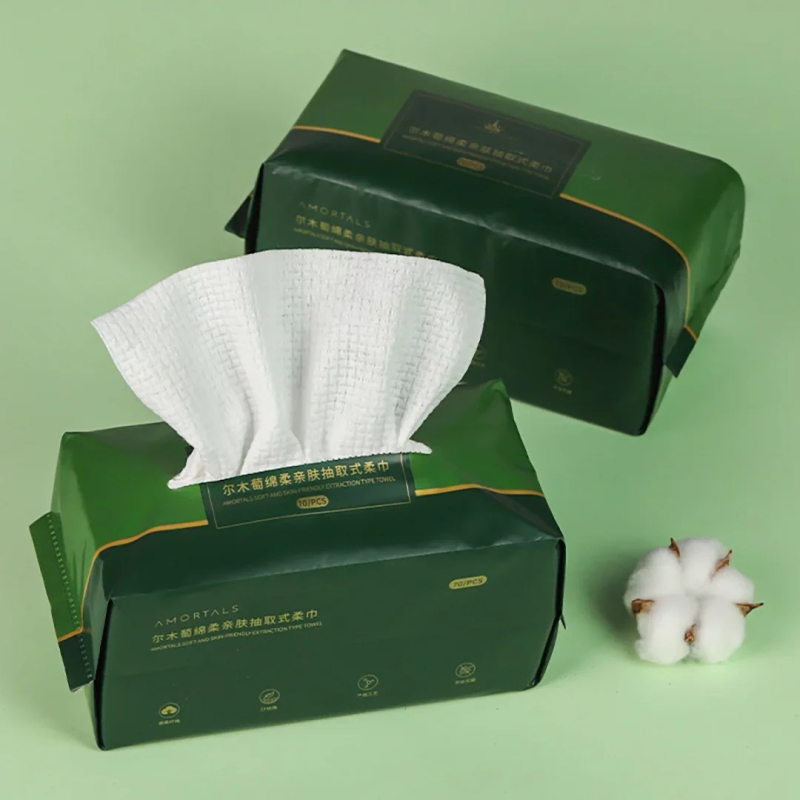 Ermutao Prosop de curățare pentru față în rolă, Îngroșat, Detasabil, 100% Celuloză regenerată, Țesătură plată, Fără prelucrare