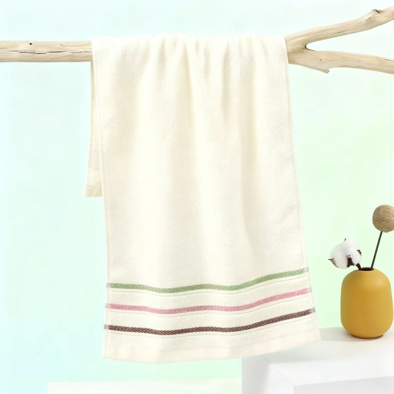 Jacquard pamučni ručnik za lice, uzorak pšeničnih klasova, 50–80 g, 14 vlakana