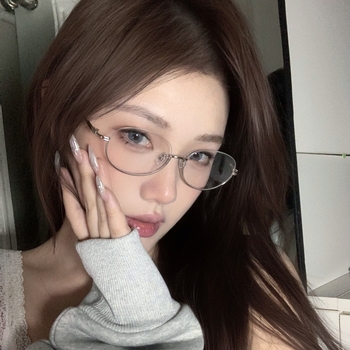 Ženske dioptrijske naočale za miopiju s poluokruglim okvirom od legure, model 8181, ovalni oblik, podesiva dioptrija, proljeće 2025