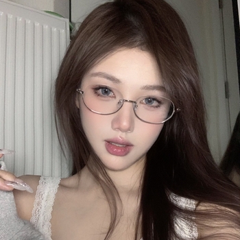 Ženske dioptrijske naočale za miopiju s poluokruglim okvirom od legure, model 8181, ovalni oblik, podesiva dioptrija, proljeće 2025