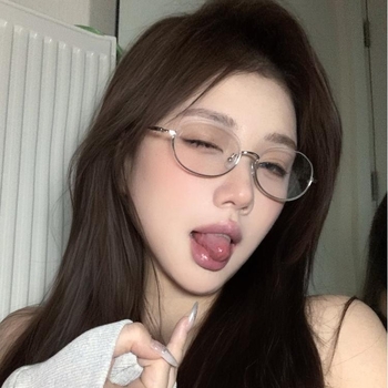 Ženske dioptrijske naočale za miopiju s poluokruglim okvirom od legure, model 8181, ovalni oblik, podesiva dioptrija, proljeće 2025