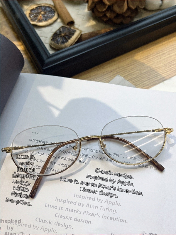 Naiste miopiaprillid poolraamiga alumiiniumisulamist raamiga, mudel 8181, ovaalne kuju, reguleeritav dioptria, kevad 2025