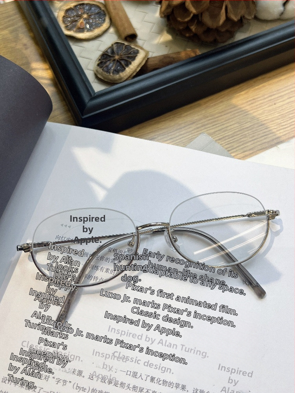 Naiste miopiaprillid poolraamiga alumiiniumisulamist raamiga, mudel 8181, ovaalne kuju, reguleeritav dioptria, kevad 2025