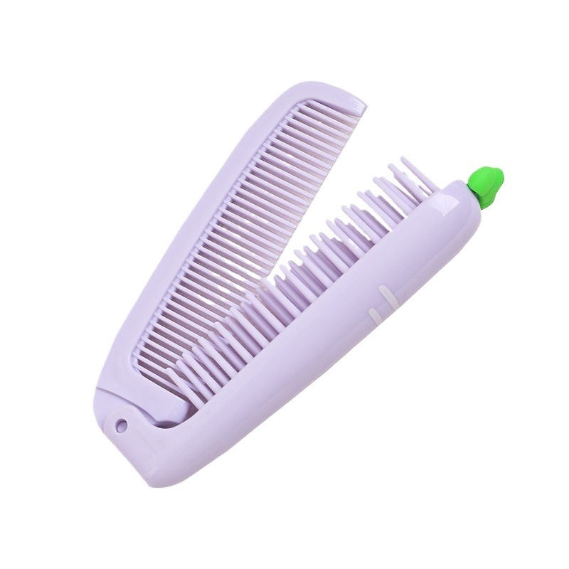 Lastele mõeldud porgandi kujuline kokkupandav kamm pikkadele juustele — kaasaskantav, kaheotstarbeline sirgestamiseks ja lokkide tekitamiseks