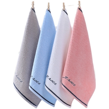 Grace JieLiya kvadratni ručnik od 100% pamuka s ušivenim logom, 42 g, upijanje 0–5 s, pređa 21/32s