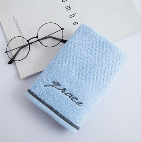 Grace JieLiya kvadratni ručnik od 100% pamuka s ušivenim logom, 42 g, upijanje 0–5 s, pređa 21/32s