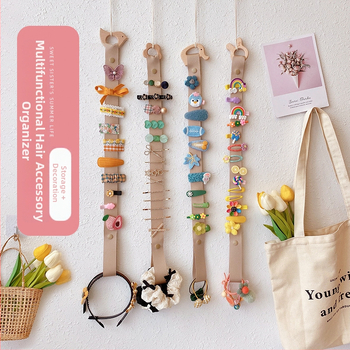 Korea-stiilis laste juukseklipsi hoidik seinarihmaga, käsitöö, Cortex-materjal, mudel A2011