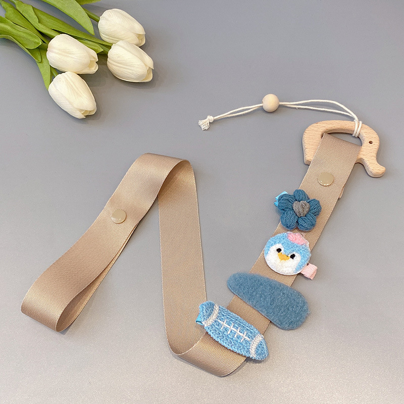 Korea-stiilis laste juukseklipsi hoidik seinarihmaga, käsitöö, Cortex-materjal, mudel A2011