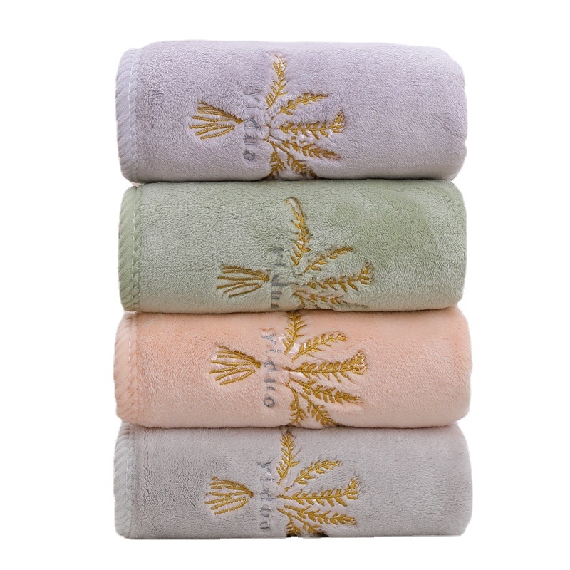 Prosop de față din coral fleece Yiduo, absorbant și moale, 170–200 g, țesătură simplă