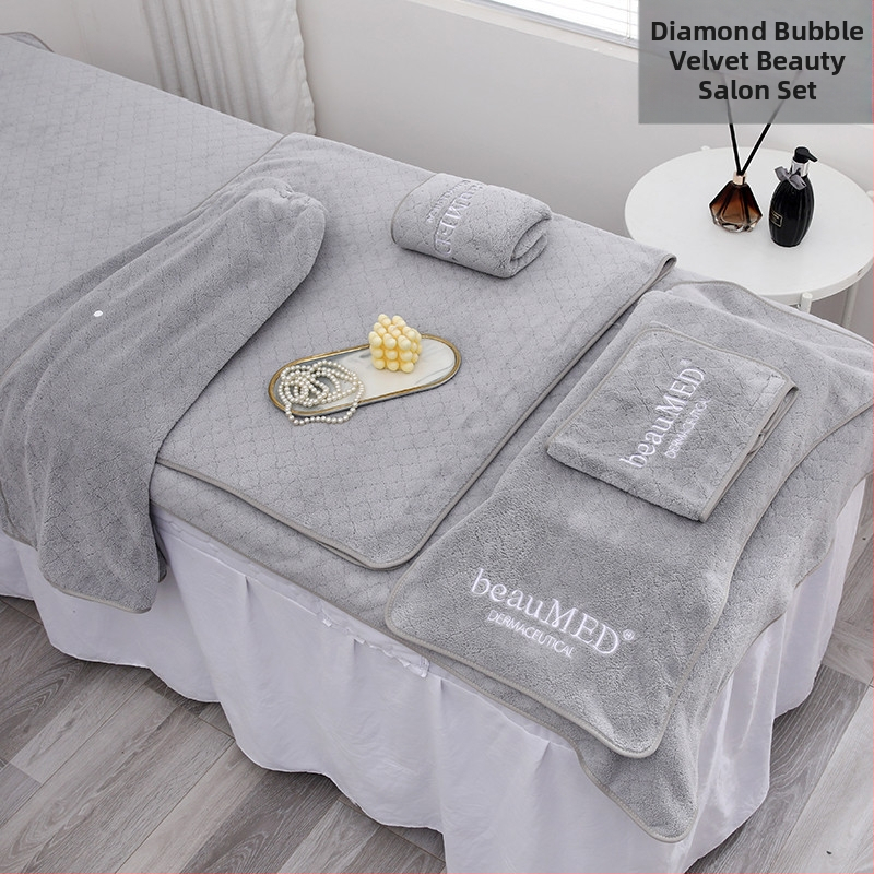 Ilusalongi näorätik logoga, korallfliis, 300 g, imavus 16–20 s, kohandatav, õmblemine