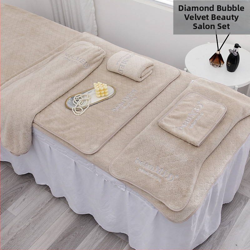 Ilusalongi näorätik logoga, korallfliis, 300 g, imavus 16–20 s, kohandatav, õmblemine