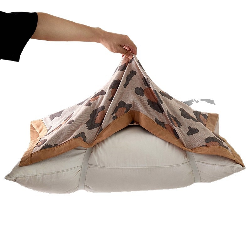 Pereche de fețe de pernă din bumbac pur cu bretele, antiderapante, personalizabile, marcă Fan yu