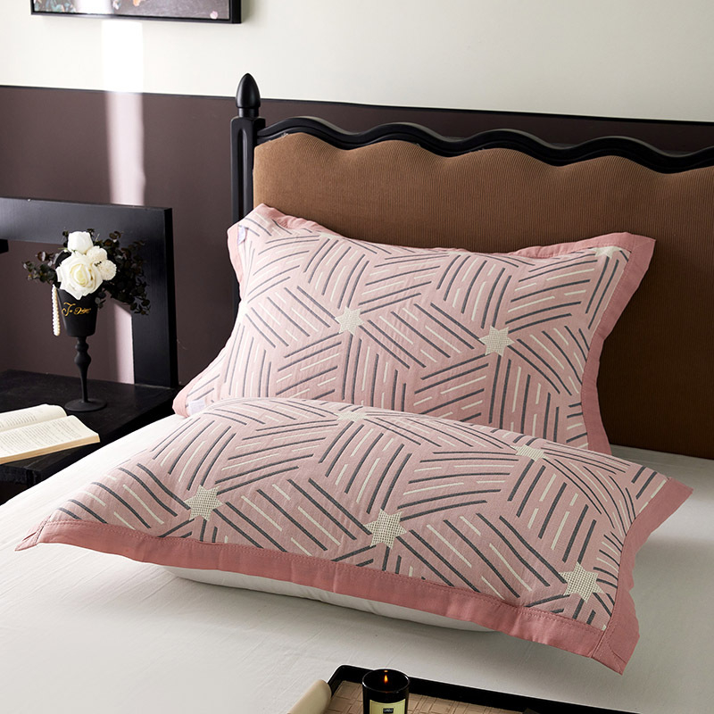 Pereche de fețe de pernă din bumbac pur cu bretele, antiderapante, personalizabile, marcă Fan yu