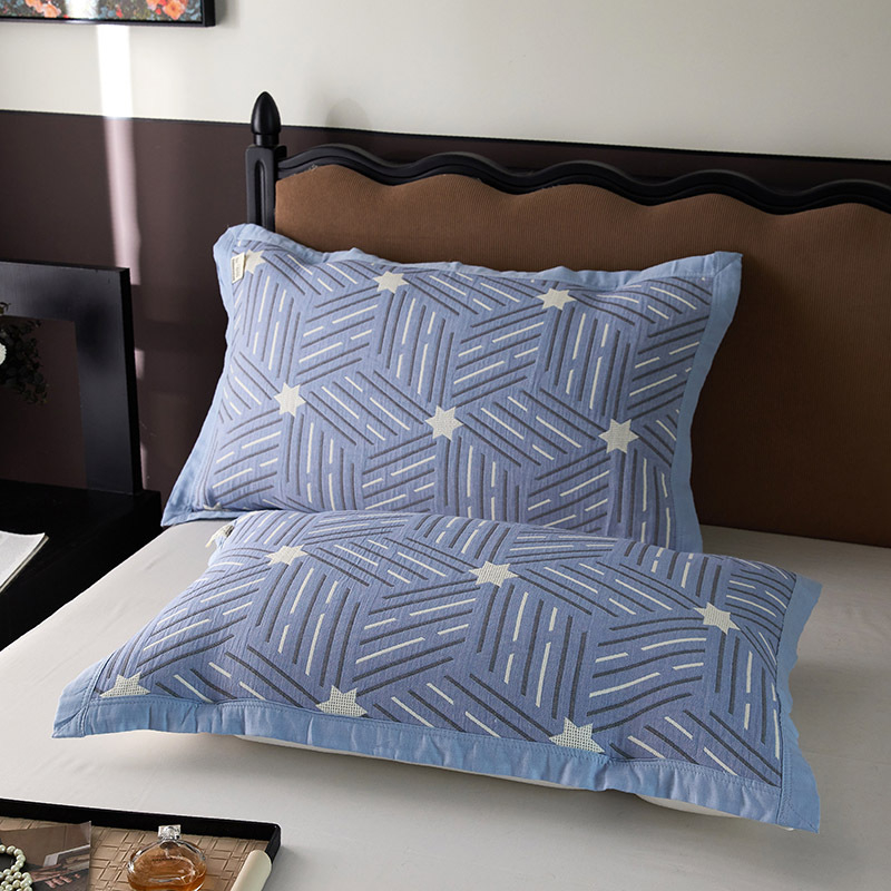 Pereche de fețe de pernă din bumbac pur cu bretele, antiderapante, personalizabile, marcă Fan yu