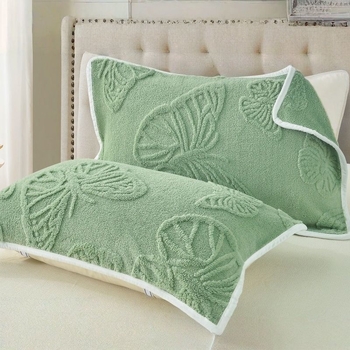 Set de două fețe de pernă Fushini, din coral fleece