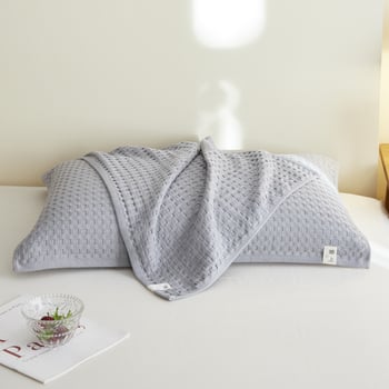 Husă de pernă – 100% bumbac, țesătură waffle