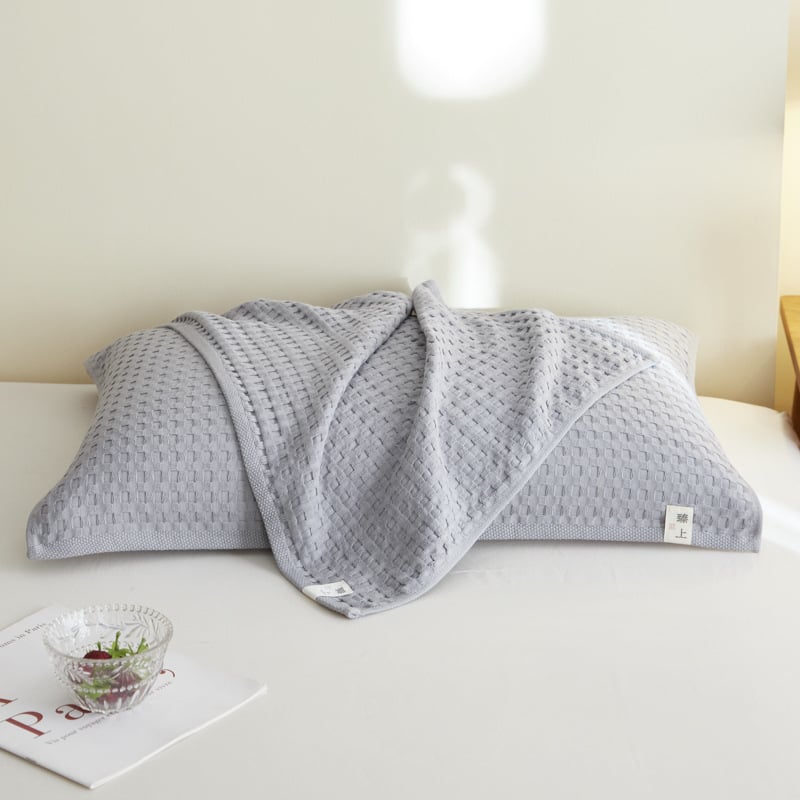 Husă de pernă – 100% bumbac, țesătură waffle