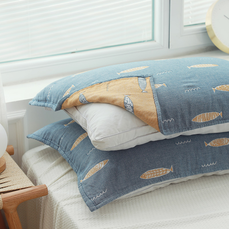 Prosop de pernă din bumbac cu cinci straturi, respirabil, 100% bumbac, unisex, patru sezoane, pachet unic