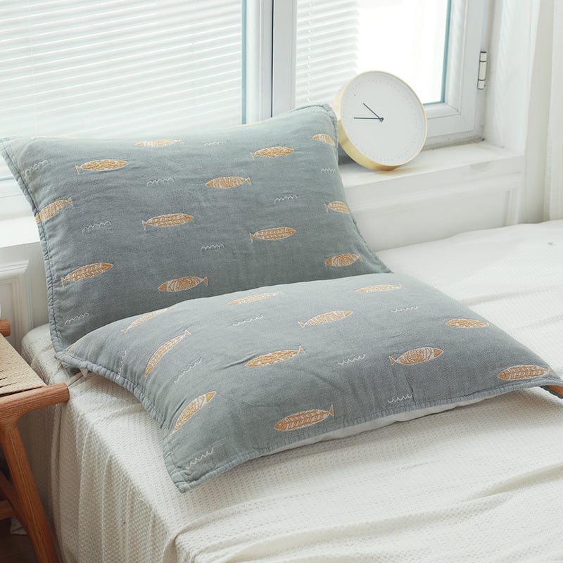 Prosop de pernă din bumbac cu cinci straturi, respirabil, 100% bumbac, unisex, patru sezoane, pachet unic