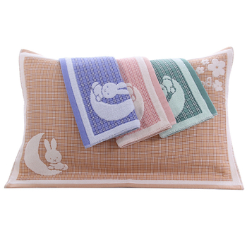 Pagalvės uždangalas iš 100% medvilnės su džakardo raštu Moon Rabbit, purus medvilnė, minkštas ir patogus dizainas